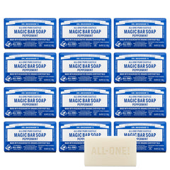 Dr. Bronner's peppermint bar lather close-up for refreshing cleansing