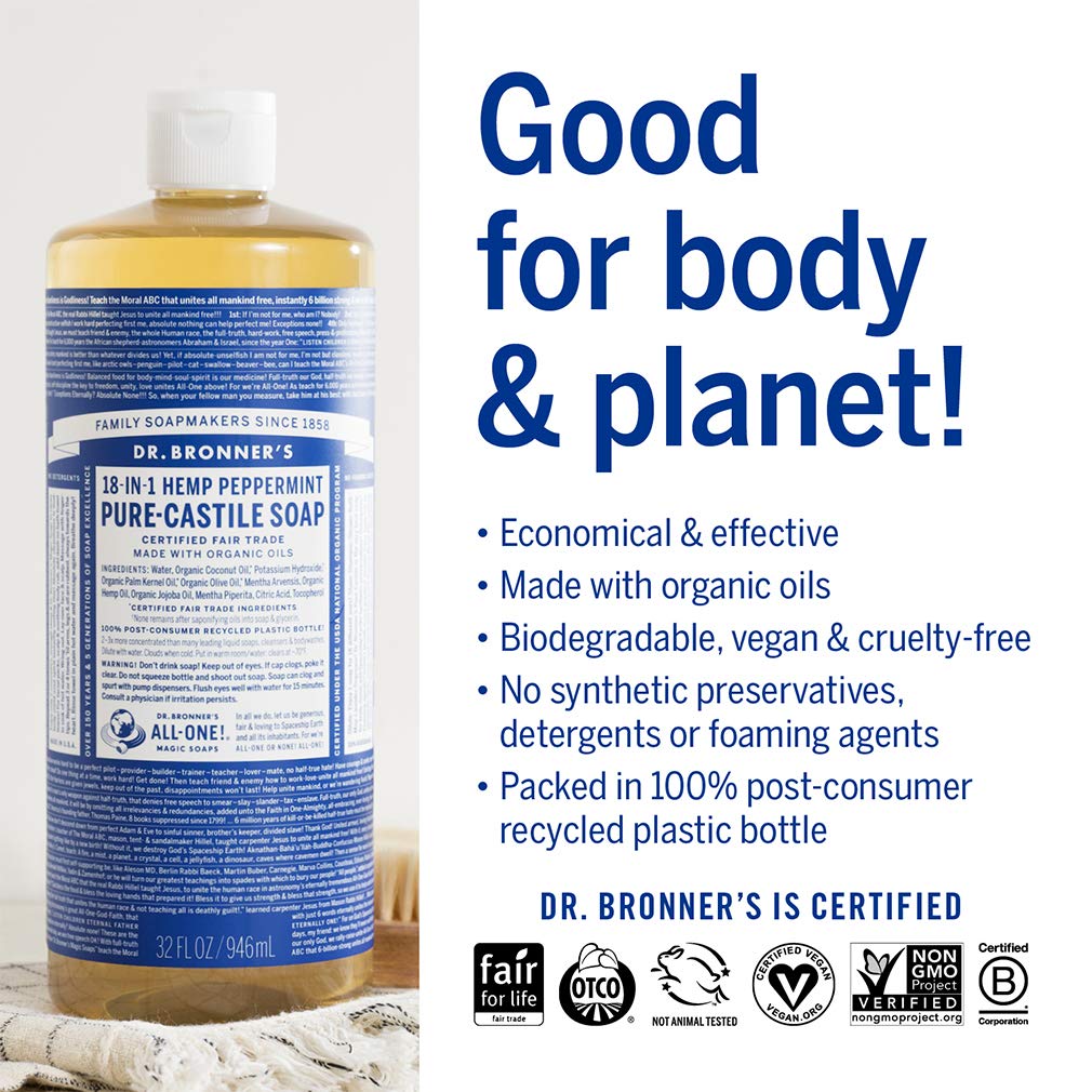 Dr. Bronner's Peppermint 2oz bundle—travel-size intro for on-the-go cleansing