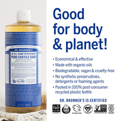 Dr. Bronner's Peppermint 2oz bundle—travel-size intro for on-the-go cleansing