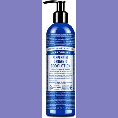 Dr. Bronner's Recycled packaging bottle reduces waste and supports eco-friendly skincare.
