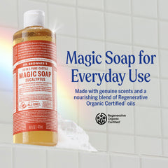 Rich lather of the eucalyptus soap that leaves you feeling refreshed after use.