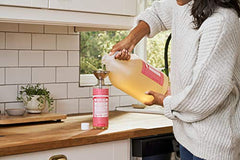 Dr. Bronner's Rose Pure-Castile label highlights organic oils and fair trade ingredients.