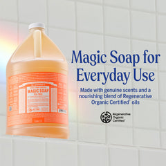 Dr. Bronner's Tea Tree Pure-Castile lather closeup highlighting rich, refreshing foam.