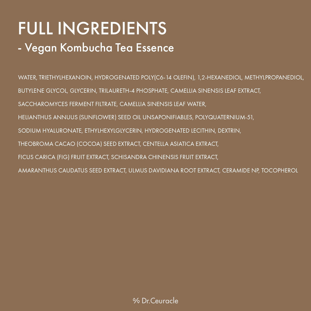 Dr.Ceuracle Vegan Kombucha Tea Essence nightly ritual for hydrated skin.