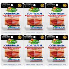Dr. Dan's Cortibalm 6-pack front view for travel-ready lip care