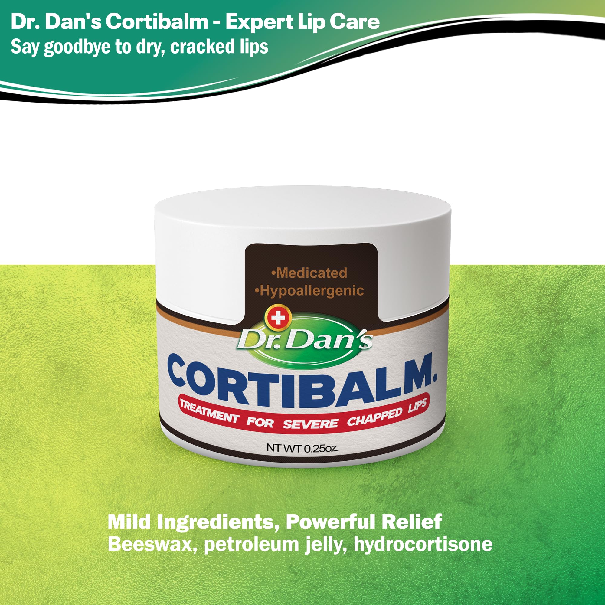 Dr. Dan's Cortibalm pack on shelf signals family-friendly value.