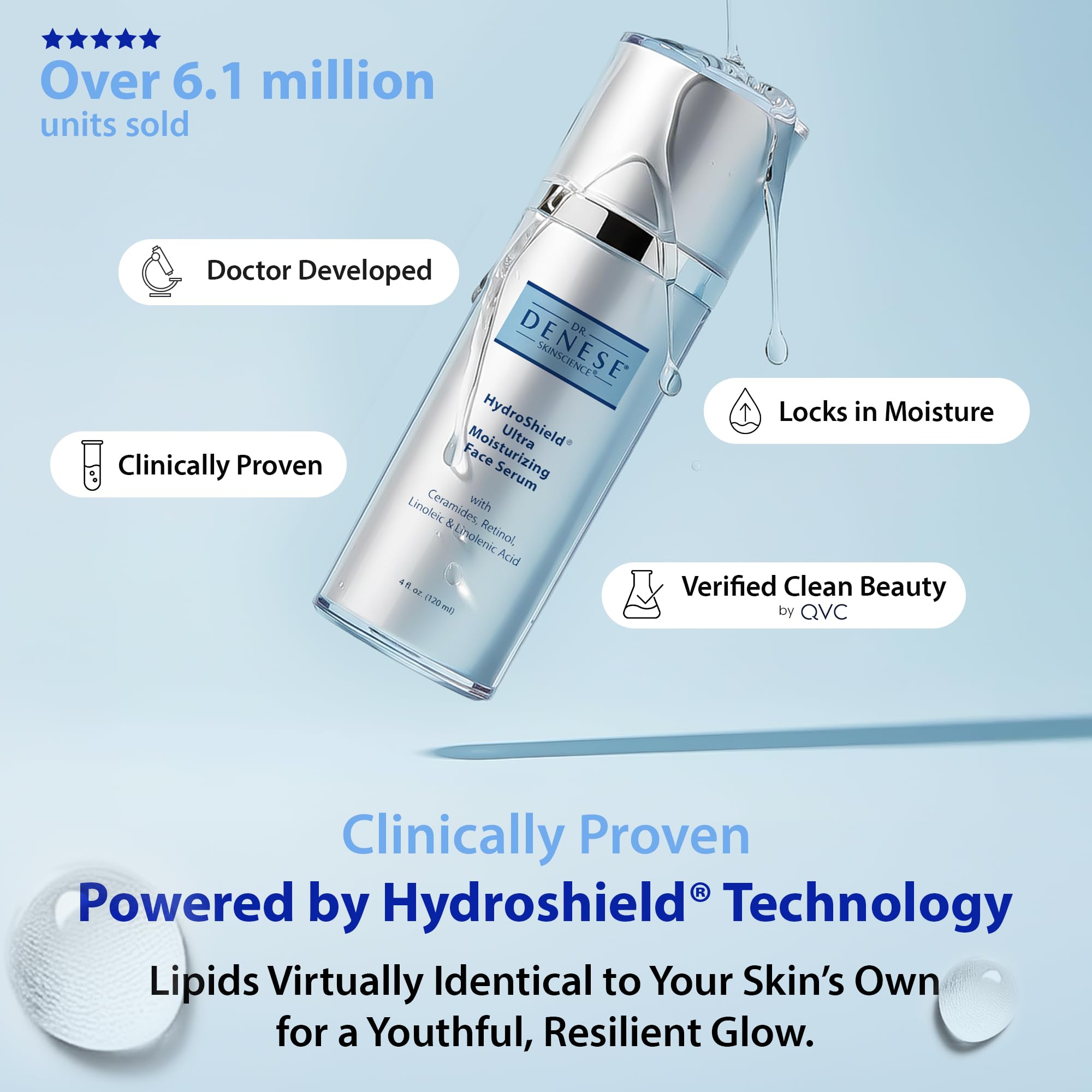 Dr. Denese HydroShield serum pump-dispense for easy application
