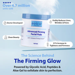 Dr. Denese SkinScience Advanced Firming Facial Pads peptide-complex highlights elasticity and hydration
