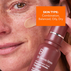 Dr Dennis Gross Advanced Retinol + Ferulic Overnight open jar highlighting creamy formula.