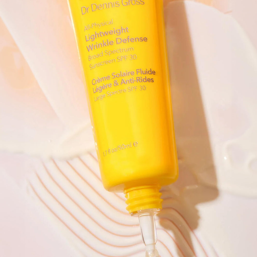 Dr Dennis Gross All-Physical Wrinkle Defense fragrance-free formula suitable for sensitive skin.