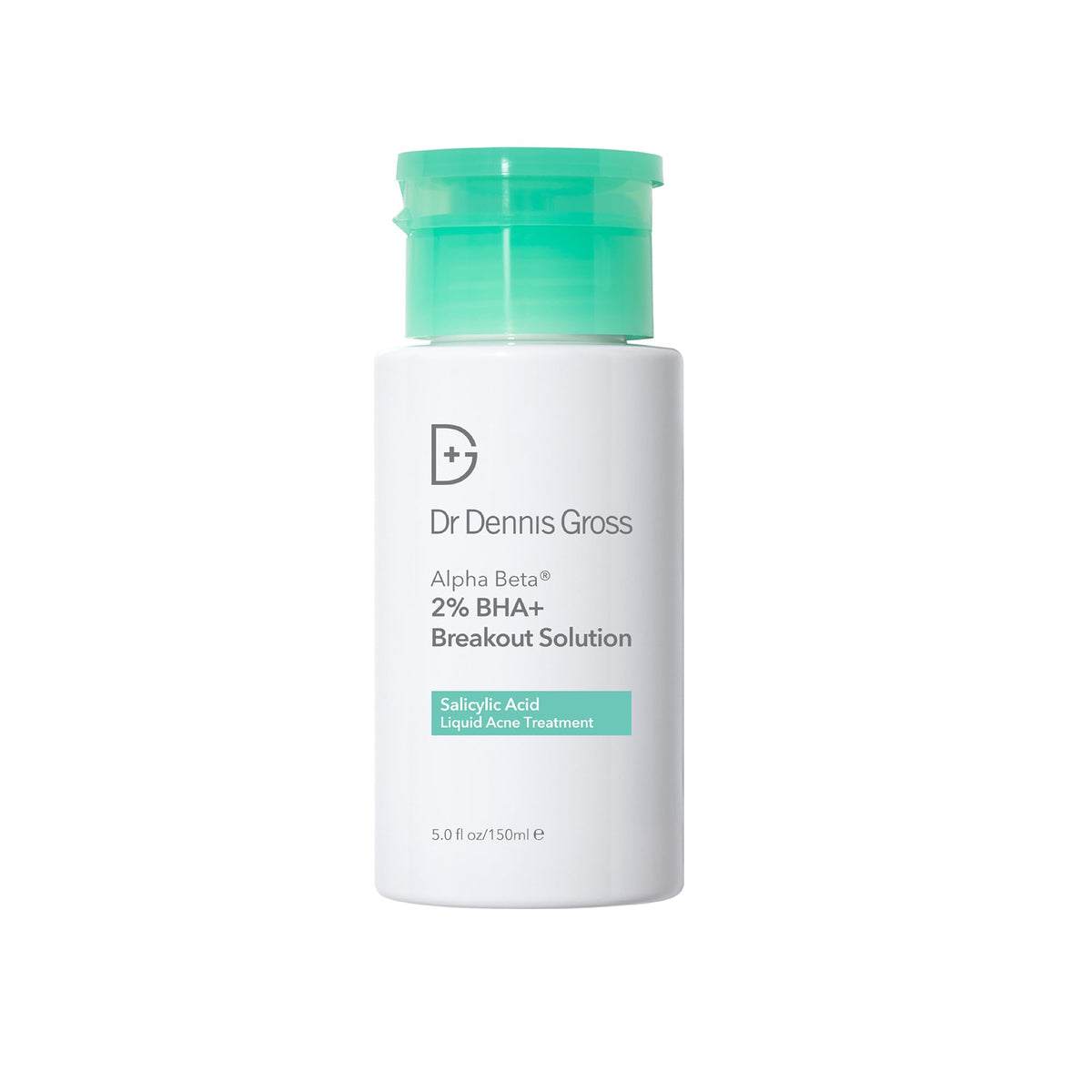Dr Dennis Gross Alpha Beta 2% BHA+ bottle pour supports gentle acne care and pore decongestion