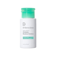 Dr Dennis Gross Alpha Beta 2% BHA+ bottle pour supports gentle acne care and pore decongestion