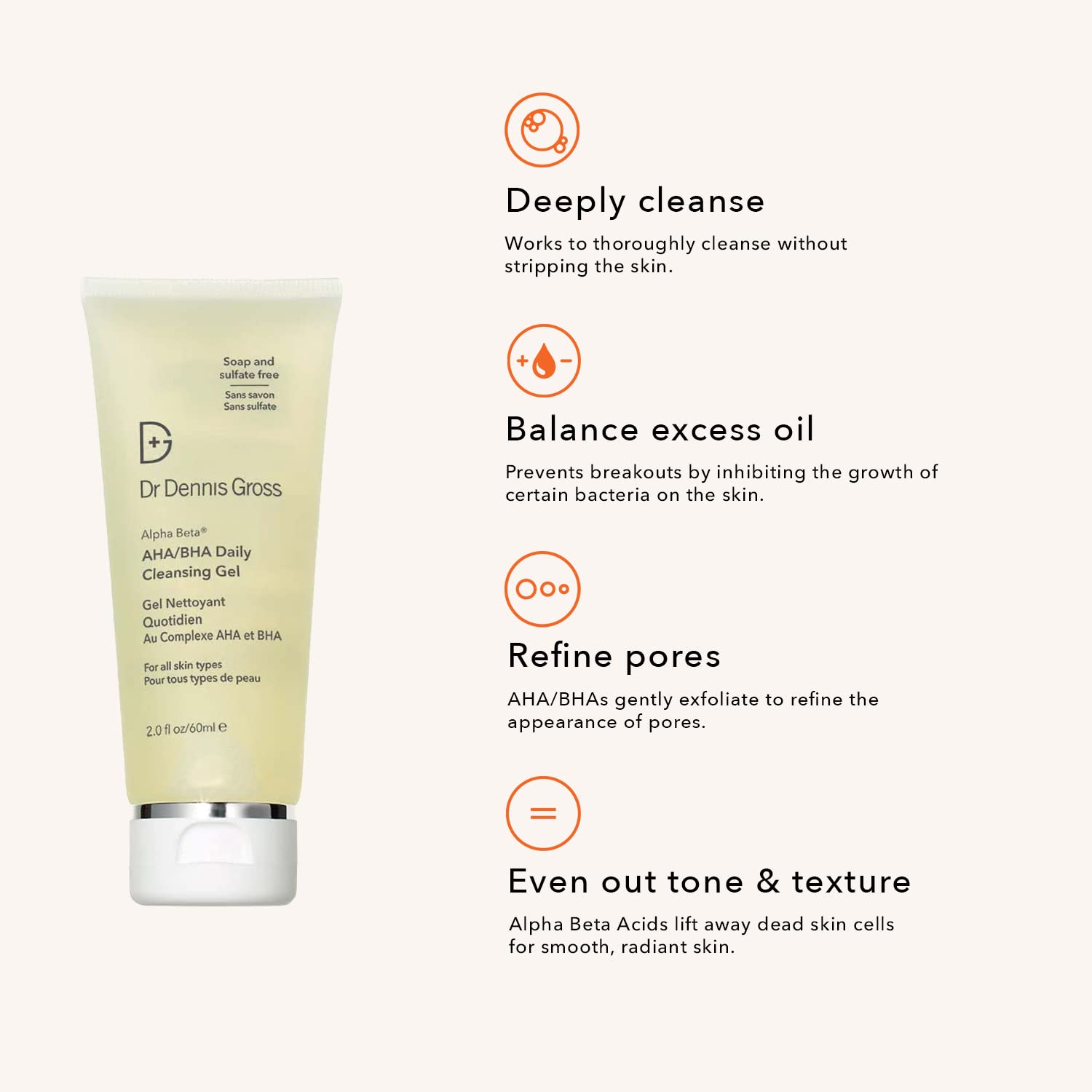Dr Dennis Gross Alpha Beta Daily Cleansing Gel eye-area cleansing for delicate skin.