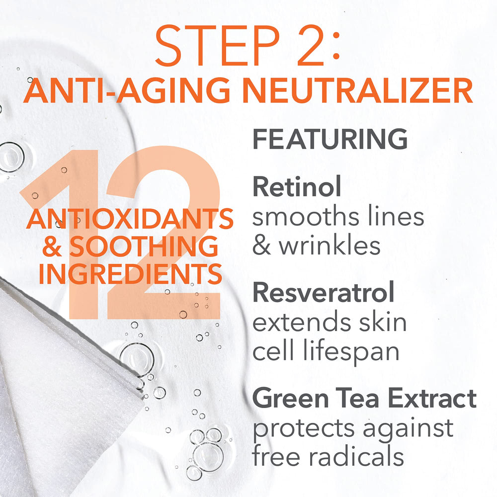 Visual of Alpha Beta Extra Strength Daily Peel ingredients and antioxidants