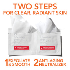 Step one pad from Dr Dennis Gross Alpha Beta Extra Strength Daily Peel in use