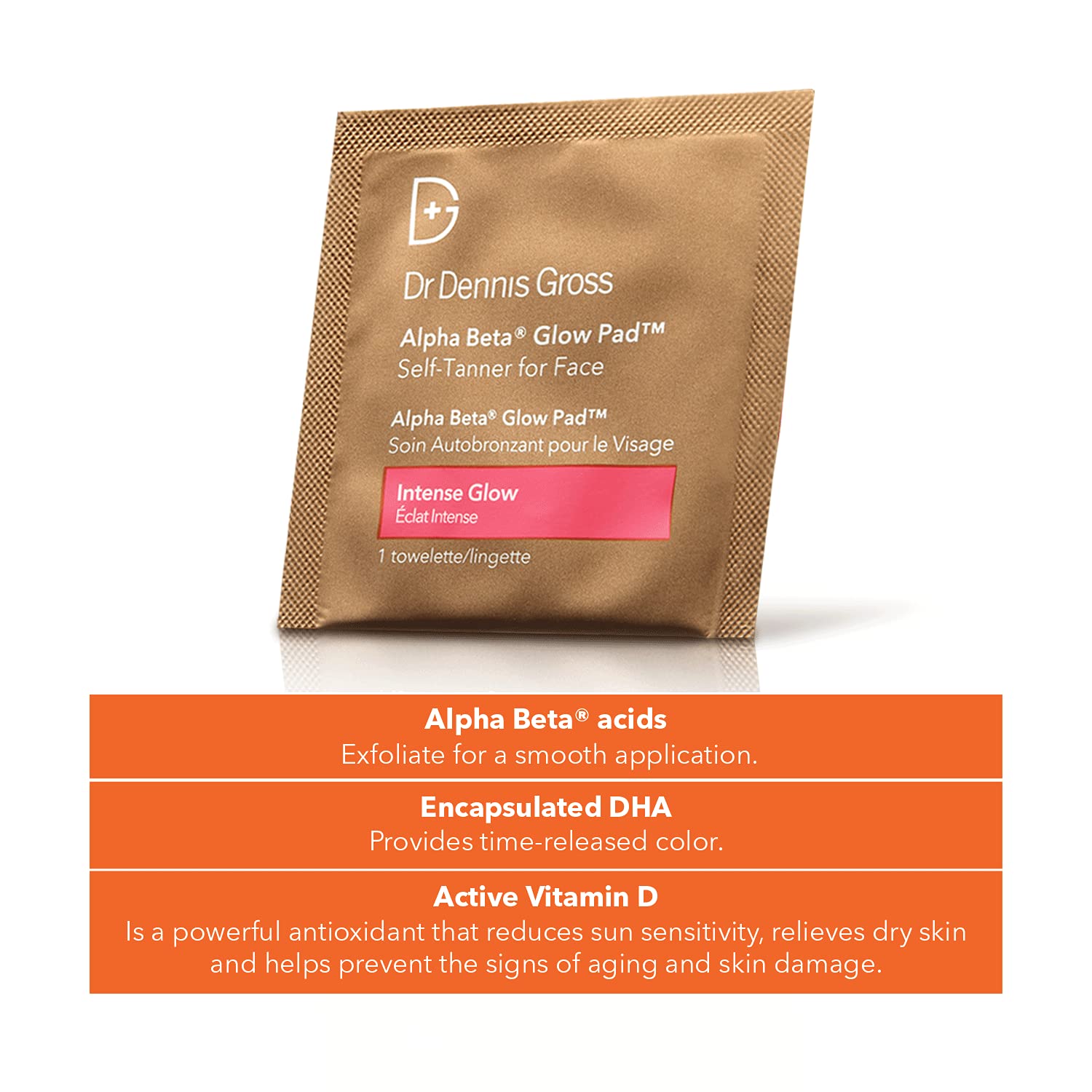 Streak-free glow achieved with Dr Dennis Gross Alpha Beta Glow Pad