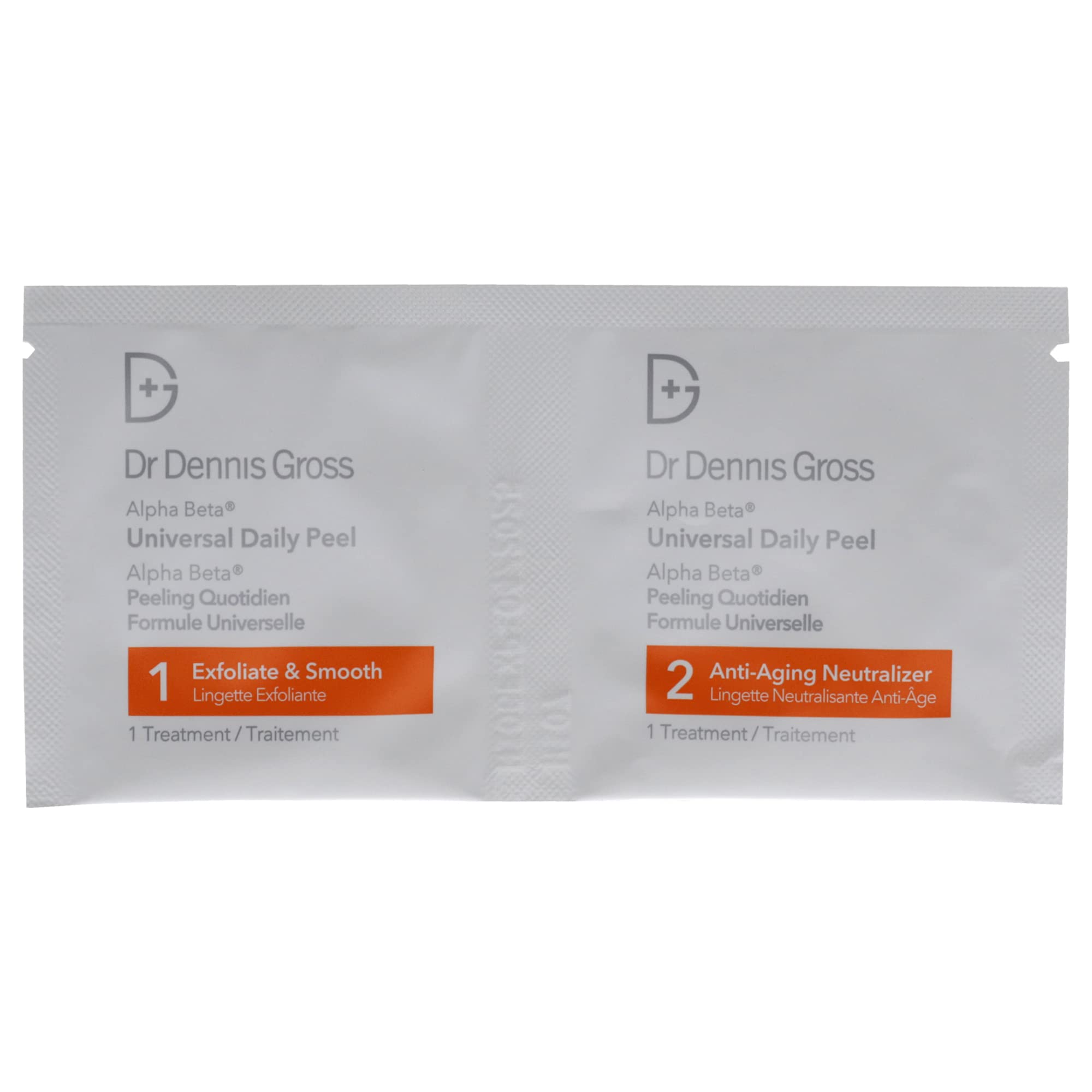 Dr Dennis Gross Alpha Beta Universal Daily Peel two-step application in action for smoother texture