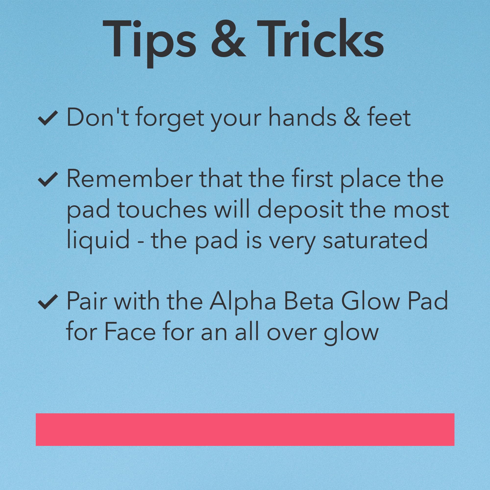 Dr Dennis Gross Glow Pad Body ingredients close-up with AHAs and BHAs.