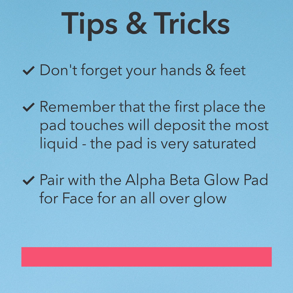 Dr Dennis Gross Glow Pad Body ingredients close-up with AHAs and BHAs.