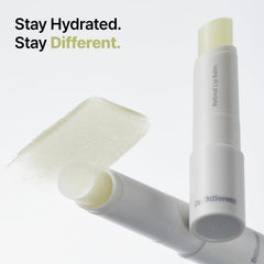Dr.Different retinal lip balm silky texture gliding on lips for smooth feel.