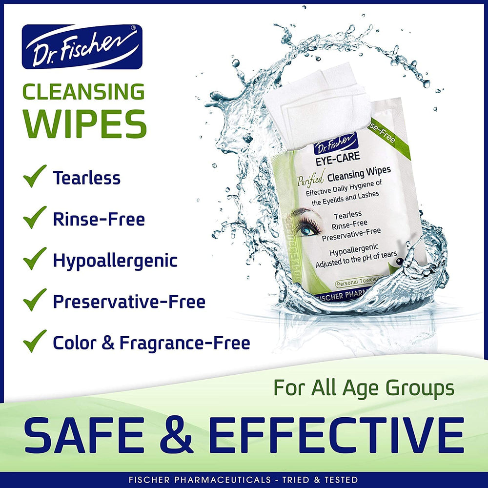 Dr. Fischer Eyelid Wipes eliminacion maquillaje: retiro suave.