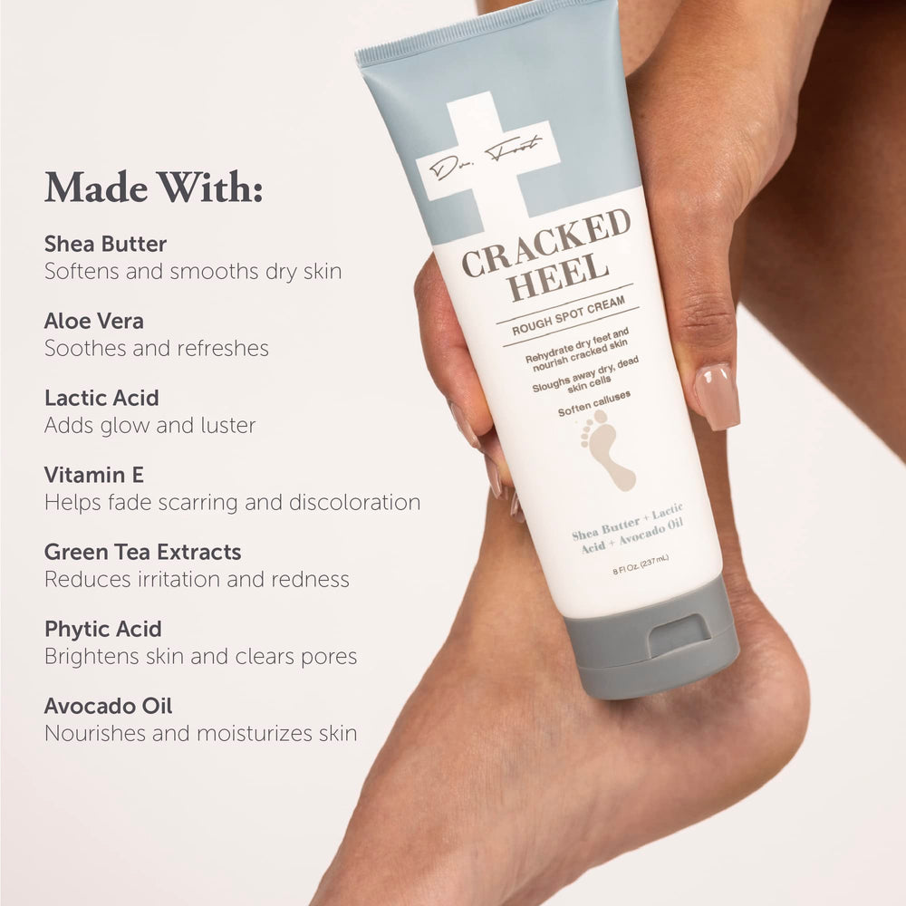 Dr. Foot lactic acid exfoliation closeup illustrating gentle skin renewal.