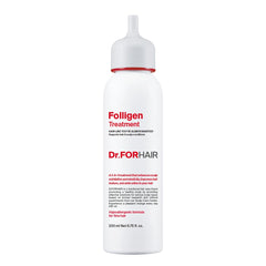 DR.FORHAIR Folligen bottle pour highlights nourishing care for thicker-looking hair.