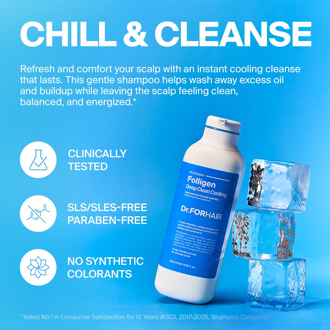 DR.FORHAIR Folligen instant cooling effect delivers lasting refreshing scalp sensation