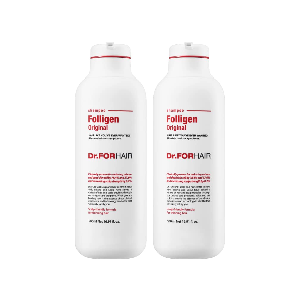 DR.FORHAIR Folligen Original Shampoo bottle front for gentle scalp cleansing.