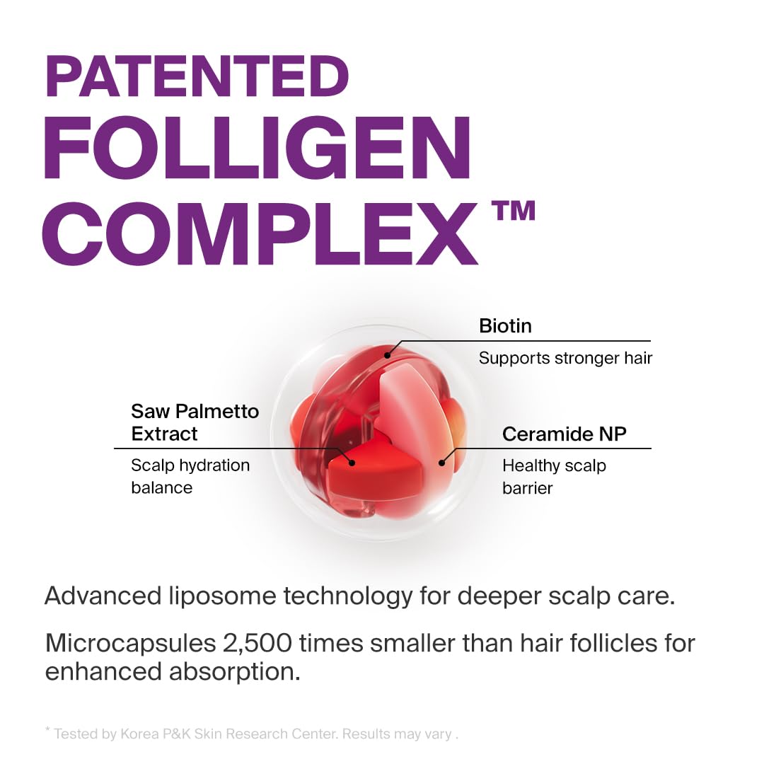 DR.FORHAIR Folligen Silk Treatment on dry hair showing hydration
