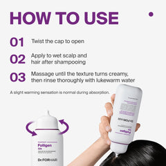 DR.FORHAIR Folligen Silk Treatment massaged into scalp for nourishment