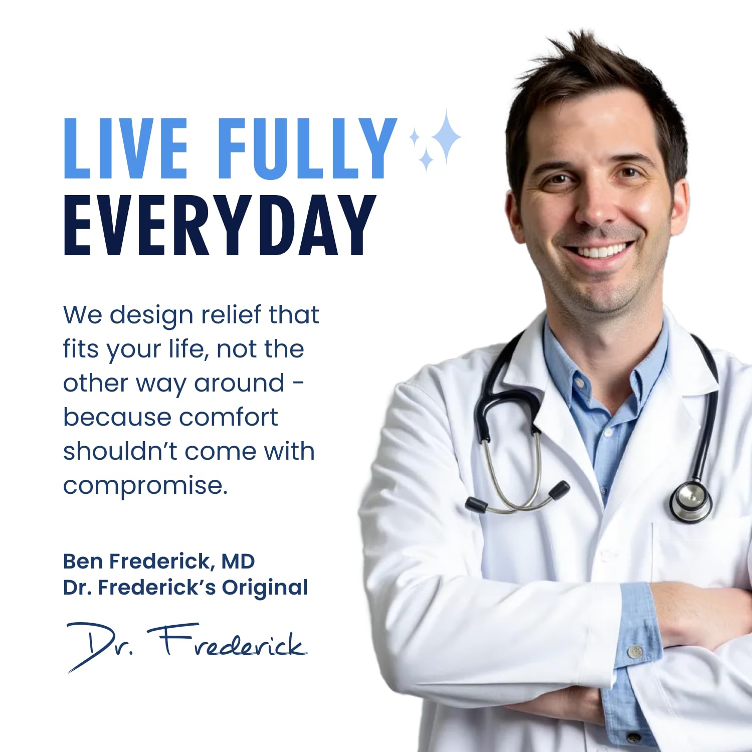 Dr. Frederick's Original fuzzy heel socks support daily foot care routine.