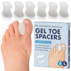 Dr. Frederick’s Original gel toe separators front view for soft bunion relief and comfort.