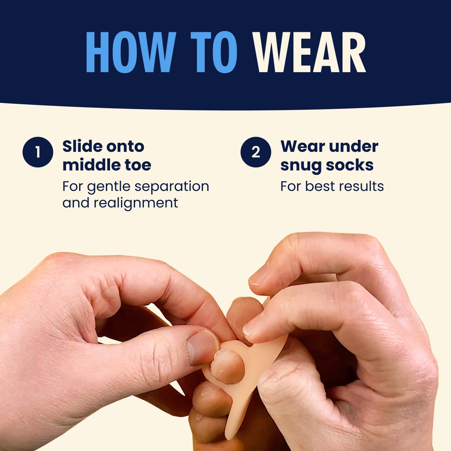 Dr. Frederick's Original hammer toe gels non-slip design reduces friction inside footwear