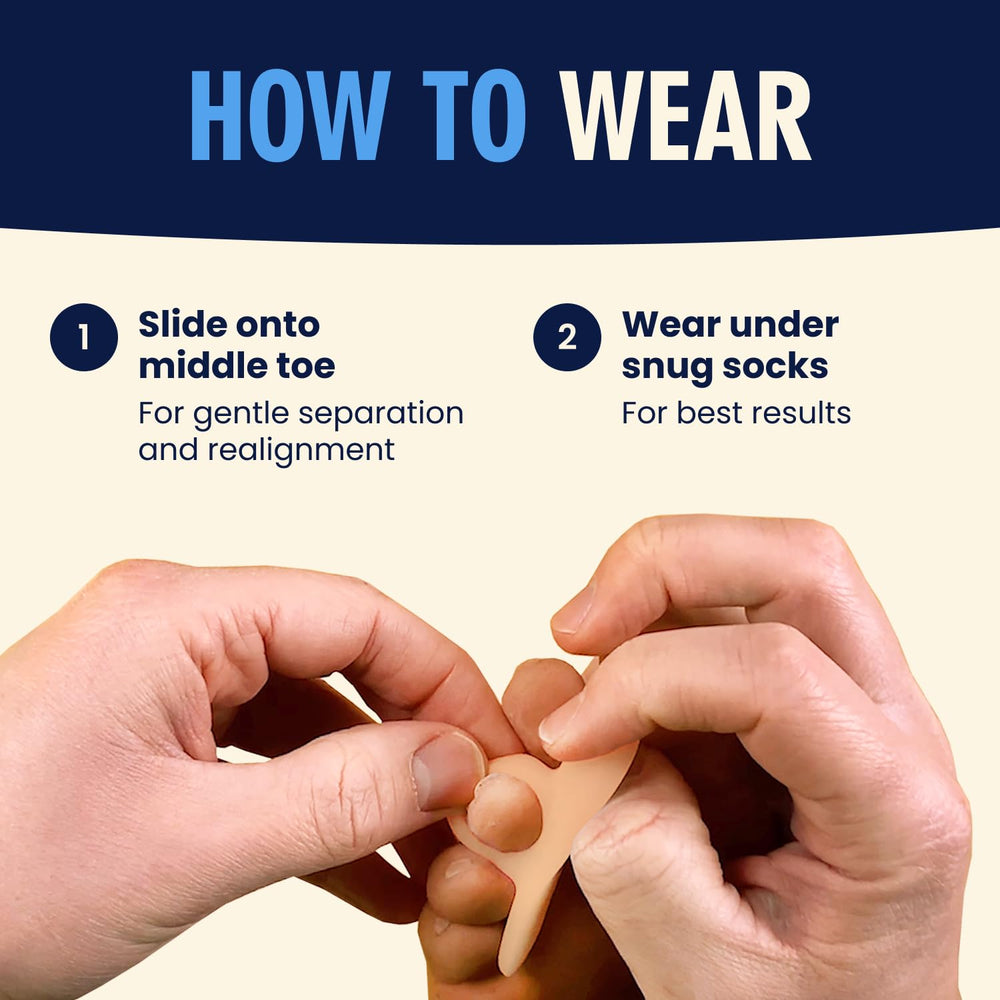 Dr. Frederick's Original hammer toe gels non-slip design reduces friction inside footwear