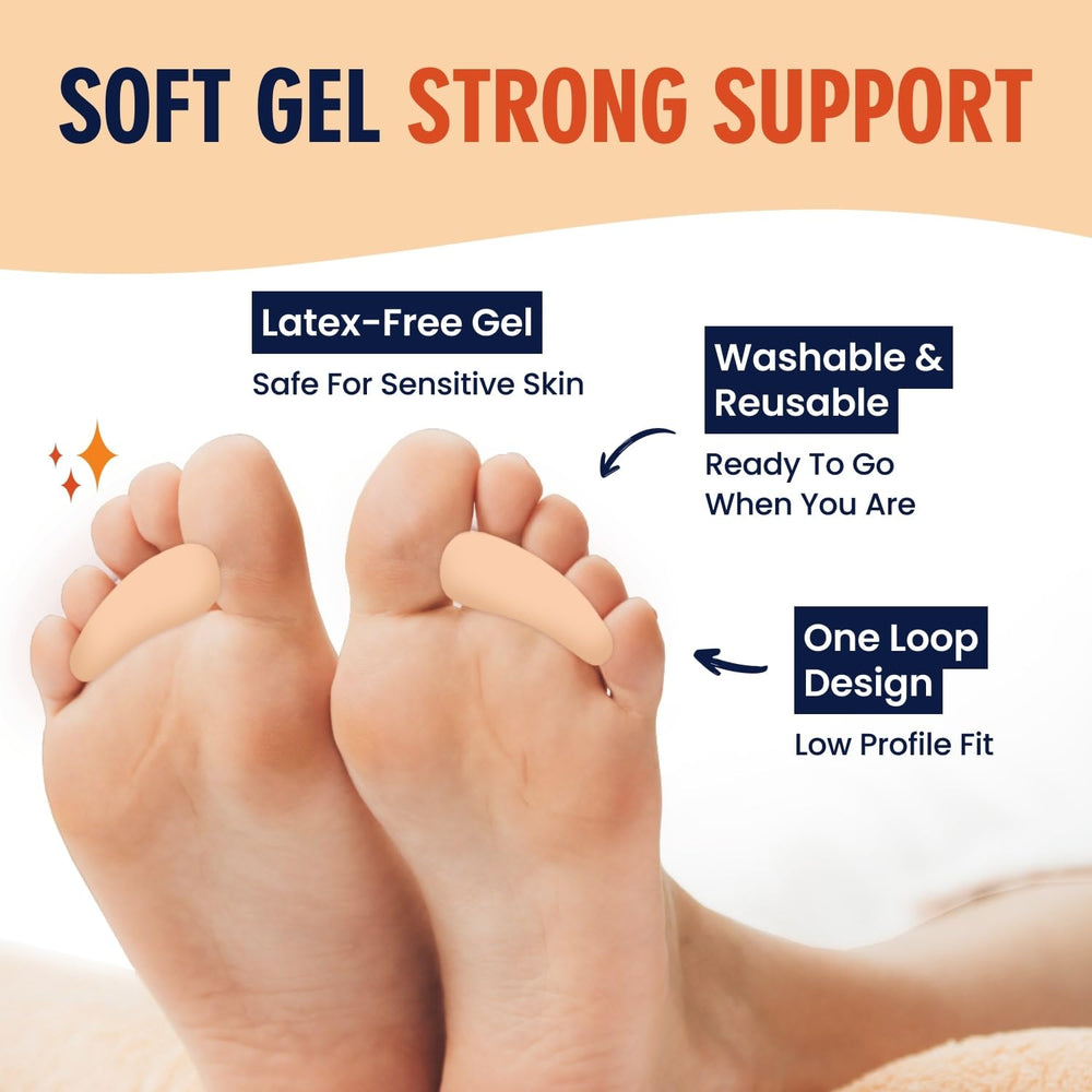 Dr. Frederick's Original hammer toe gels soft gel material provides gentle cushioning