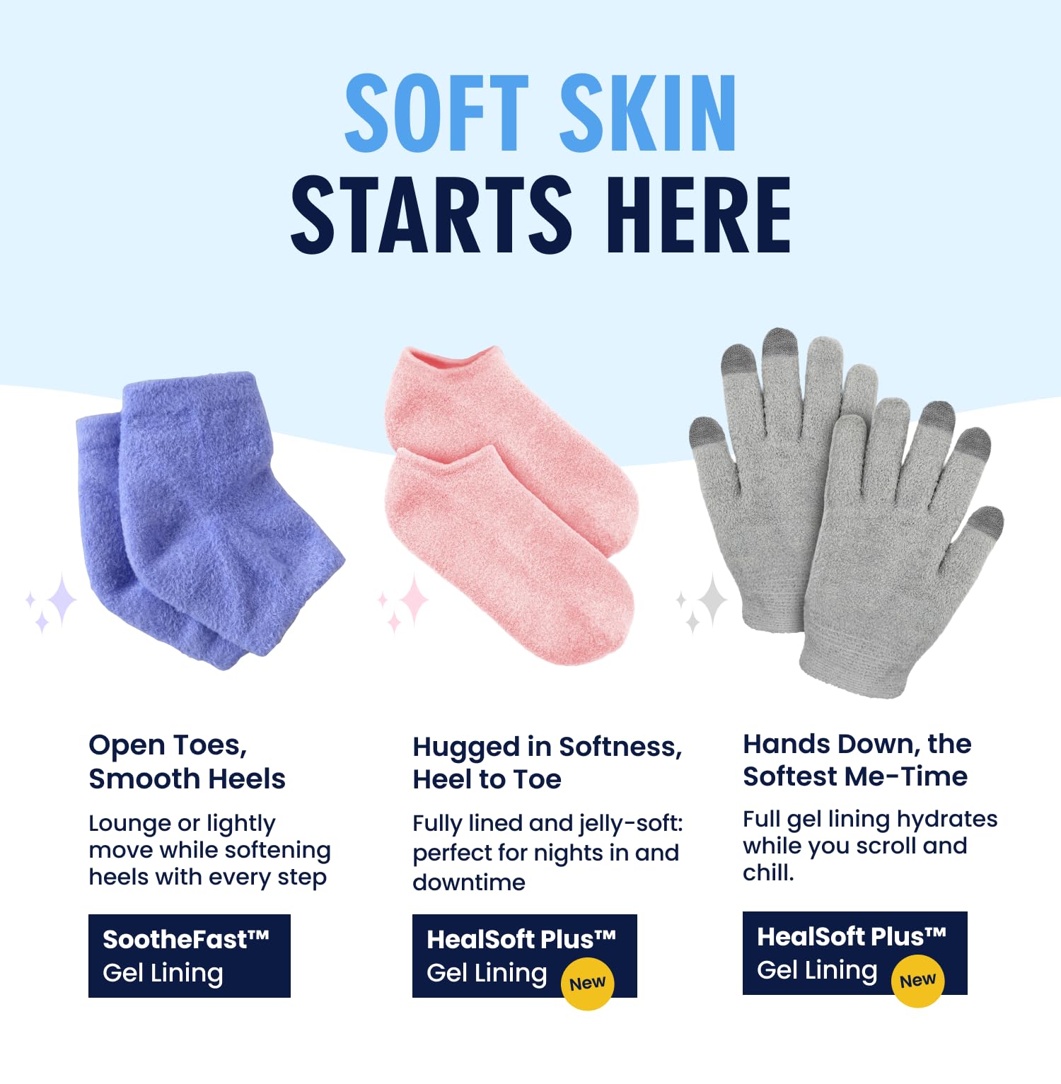 Dr. Frederick's Original hand-relief gloves shown during scrolling, supporting on-the-go comfort.