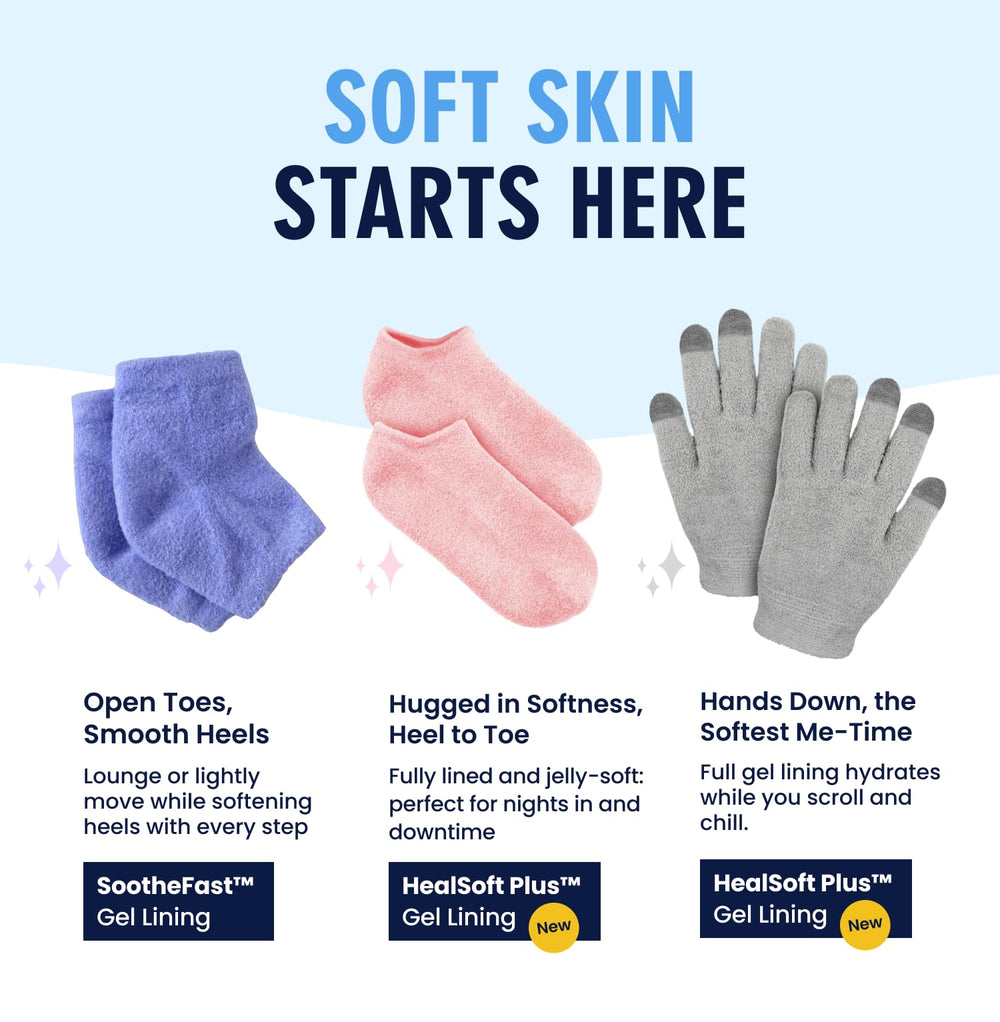 Dr. Frederick's Original hand-relief gloves shown during scrolling, supporting on-the-go comfort.