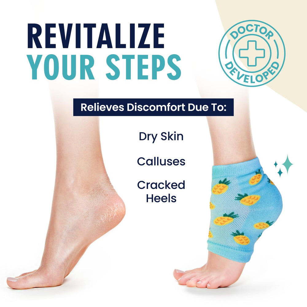 Dr. Frederick's Original latex-free socks provide gentle comfort without irritation.