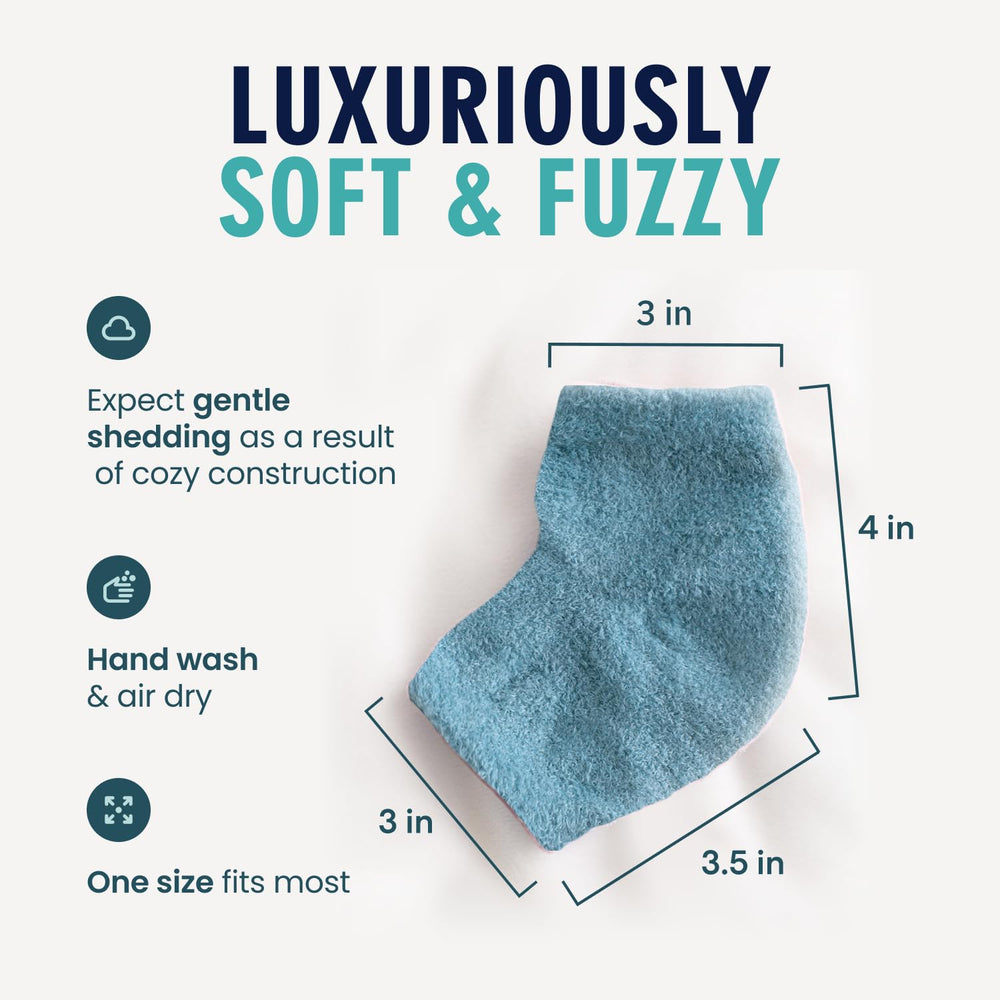Dr. Frederick's teal tranquility socks brighten gift baskets and winter pampering routines