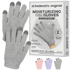 Dr. Frederick's Original moisturizing gel gloves paired on hand for effortless relief during daily multitasking.