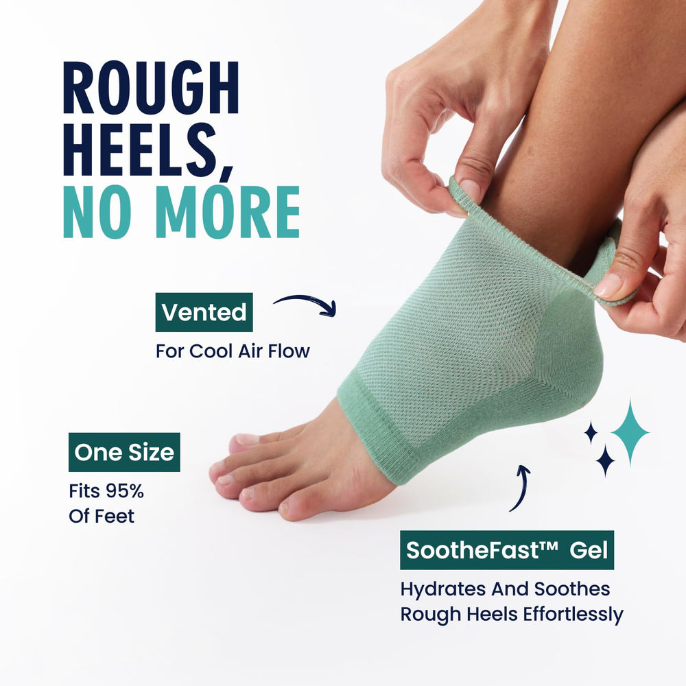 Dr. Frederick's Original heel socks with vitamin E nourish dry skin on heels
