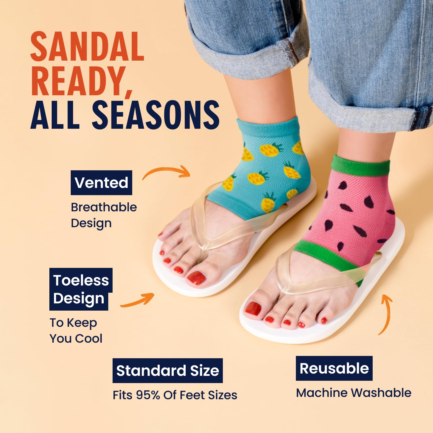 Dr. Frederick's Original oils-infused socks with coconut oil and mango butter nourish.