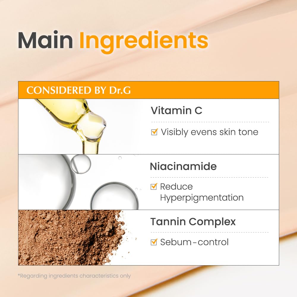 Dr. G Bright Toning Up Tinted Sunscreen tinted cream swirl reveals creamy texture for even coverage.