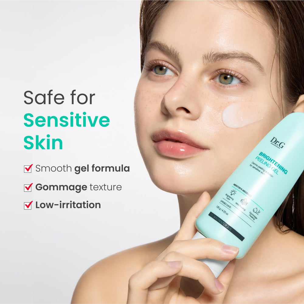 Dr.G Gel being massaged on skin demonstrates gentle exfoliation