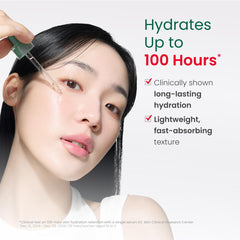 Dr. G R.E.D. serum texture swatch emphasizes lightweight formula nourishing the skin.