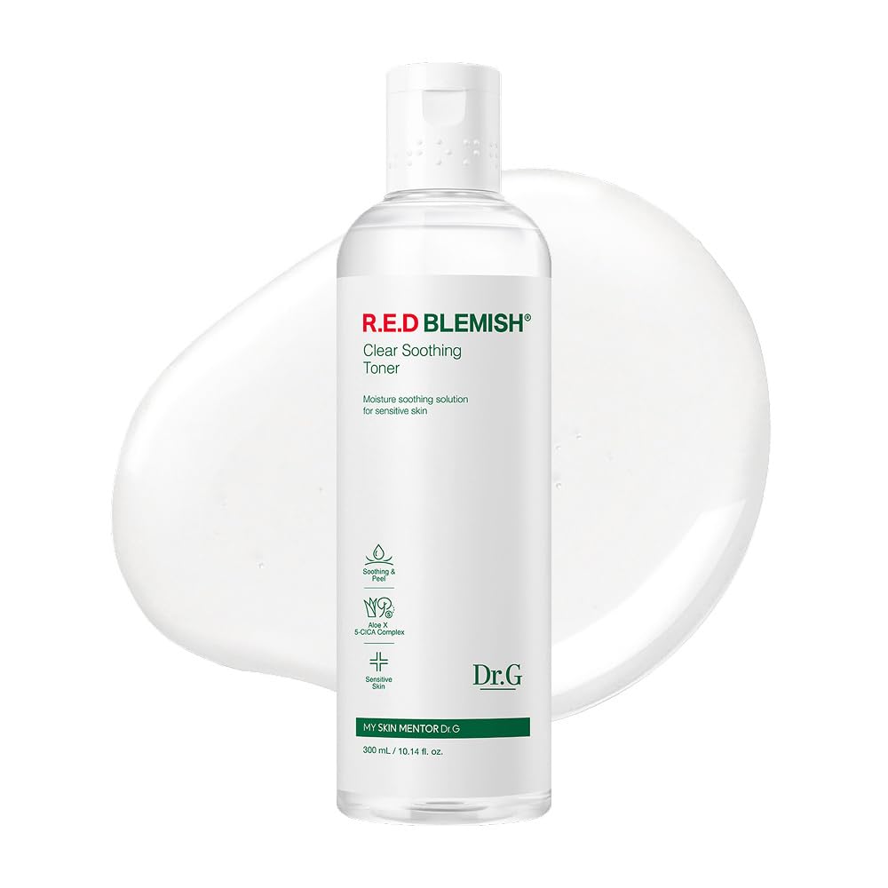 Dr.G R.E.D. blemish clear soothing toner bottle for refreshed, even-toned skin
