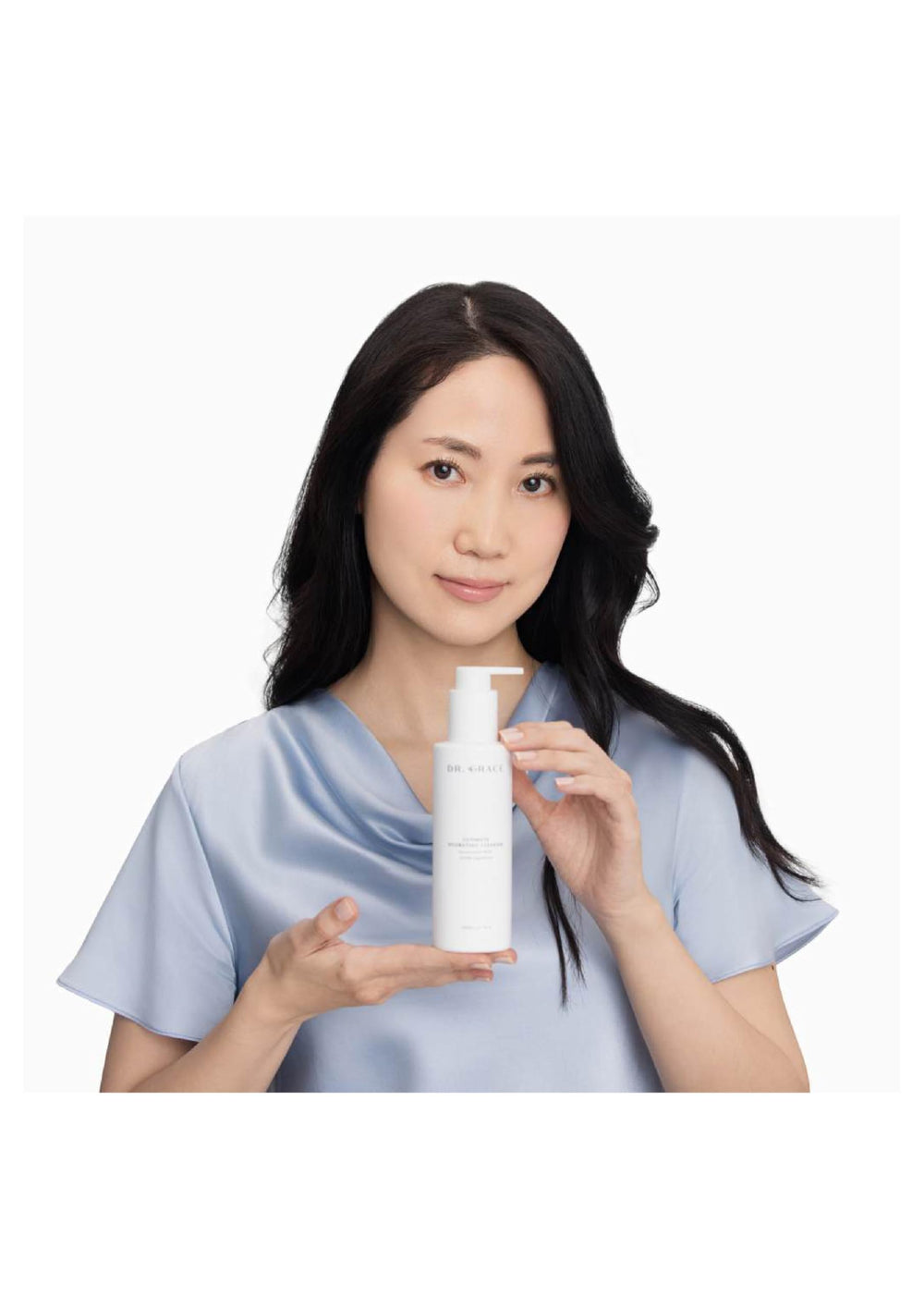 Dr. Grace Cleanser foamy lather close-up for a gentle daily cleanse suitable for all skin types.
