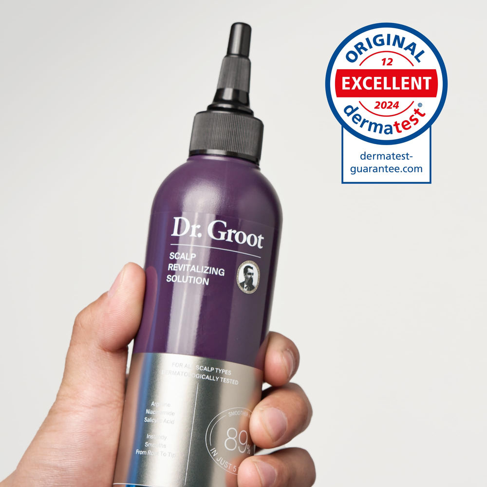 Dr. Groot Biotin-Rosemary-Niacinamide ingredients close-up for scalp health support.