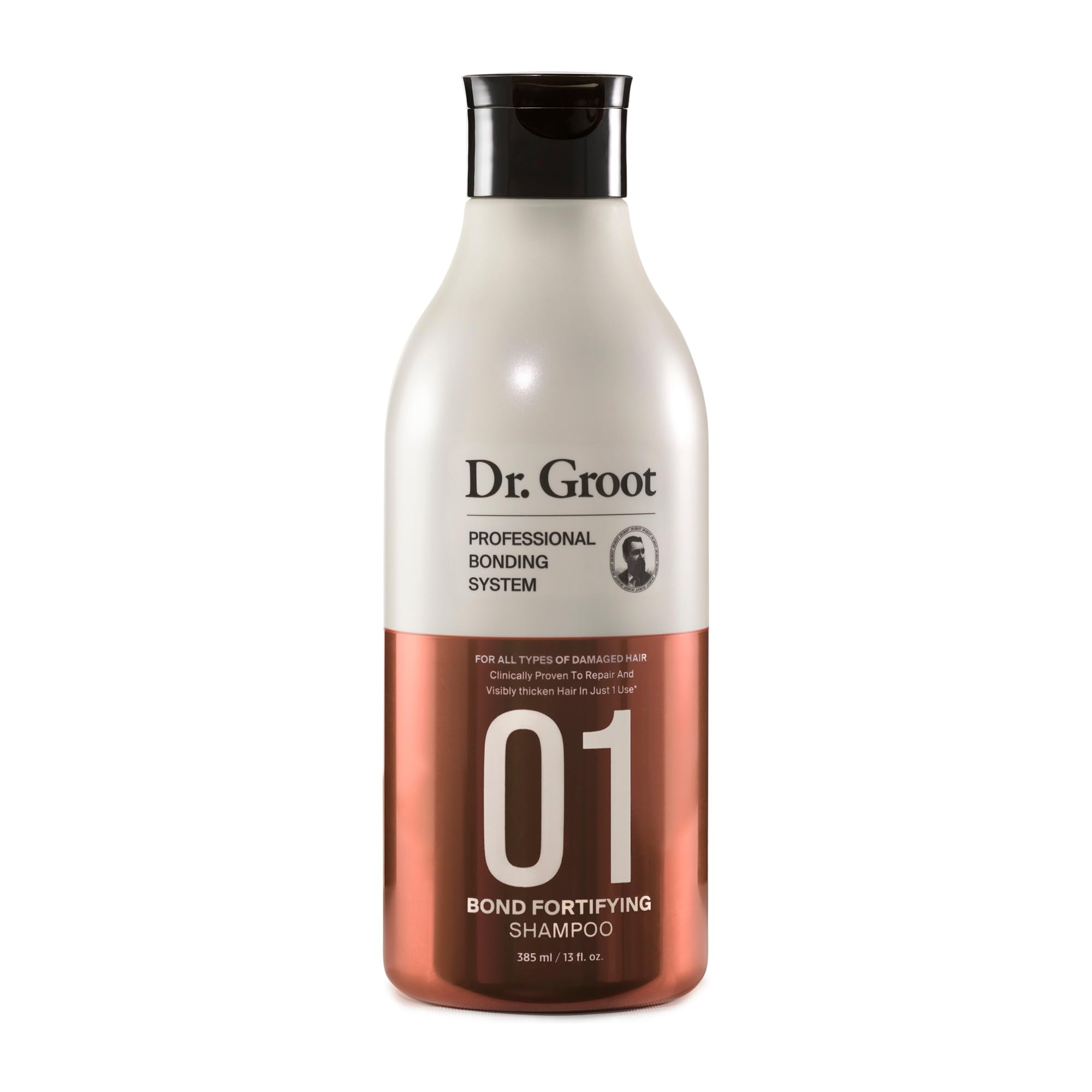 Dr. Groot Bond Fortifying Shampoo bottle front view for stronger-looking hair